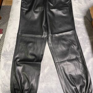 Black Faux Leather Pants